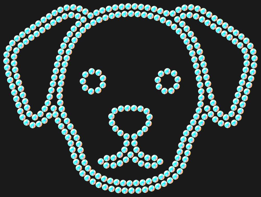 Трафарет Dog — RHT_DOG4_SS10_CRYSTAL_AB_DMC