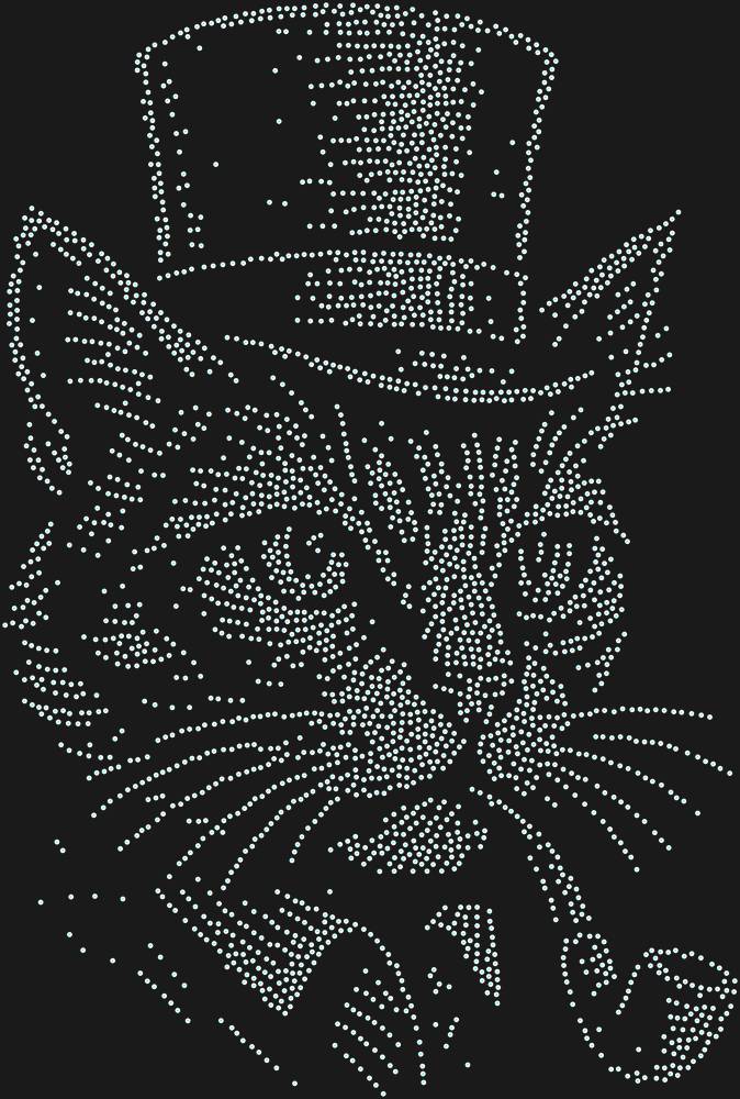 Трафарет Кот в шляпе — RHT_CAT2_SS12_CRYSTAL_AB_DMC