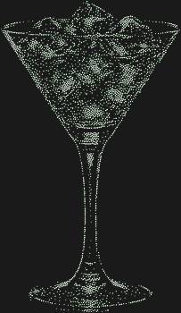 Рисунок из страз «Коктейльный бокал со льдом», сверкающий %d драгоценными искрами, словно манит погрузиться в прохладную негу, обещая глоток изысканного наслаждения.