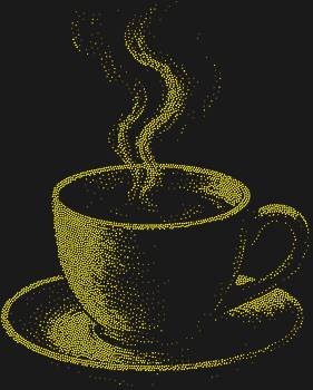 Рисунок из страз по номерам «Горячая чашка», сотканный из 4042 искрящихся страз, подарит вашему дому уют и тепло, словно нежный пар от любимого напитка.