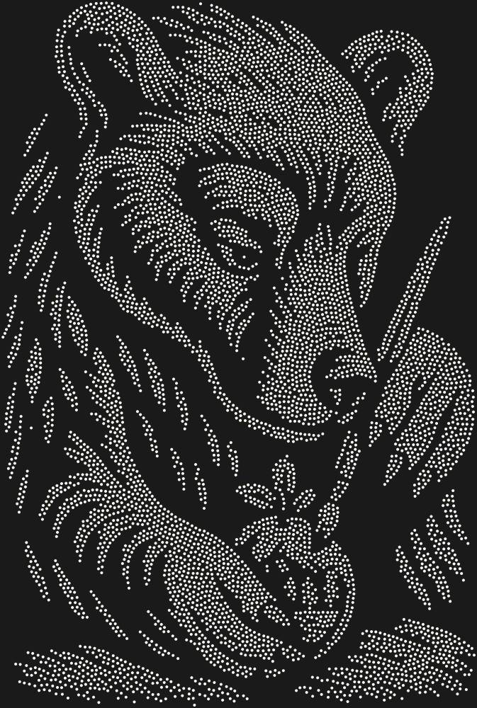Трафарет Медведь рисует на клюкве — RHT_BEARPAINTING1_SS6_CRYSTAL_AB