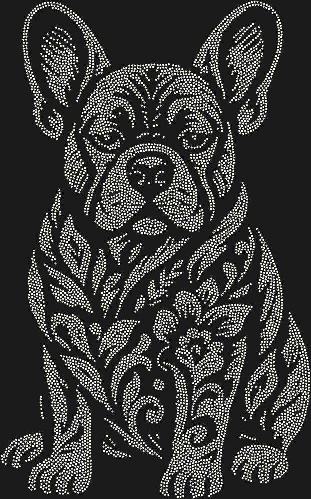 Трафарет Французский бульдог — RHT_FRENCHBULLDOG1_SS5_CRYSTAL_AB