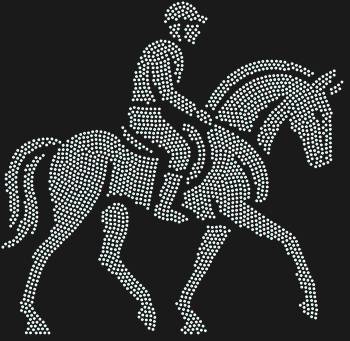 Трафарет из страз «Всадник на лошади» — это 2306 сверкающих искр, которые воплощают грацию и стремительность, застывшие в порыве движения.