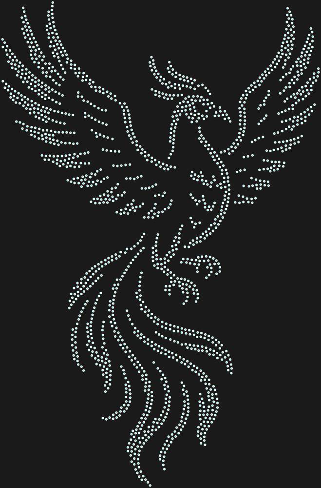 Трафарет Phoenix bird — RHT_FENIX1_SS10_CRYSTAL_AB_DMC