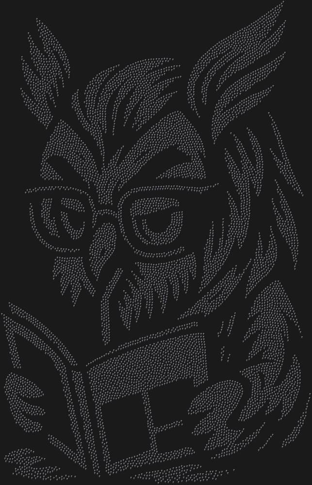 Трафарет Сова в очках — RHT_OWLBOOK1_SS8_JET_BLACK