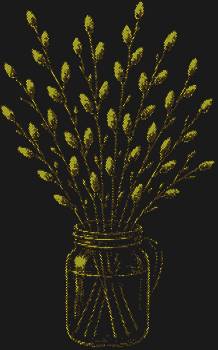 Букетик вербы, сотканный из 5899 искрящихся страз, подарит вашей душе нежность весеннего утра и уют деревенской идиллии.