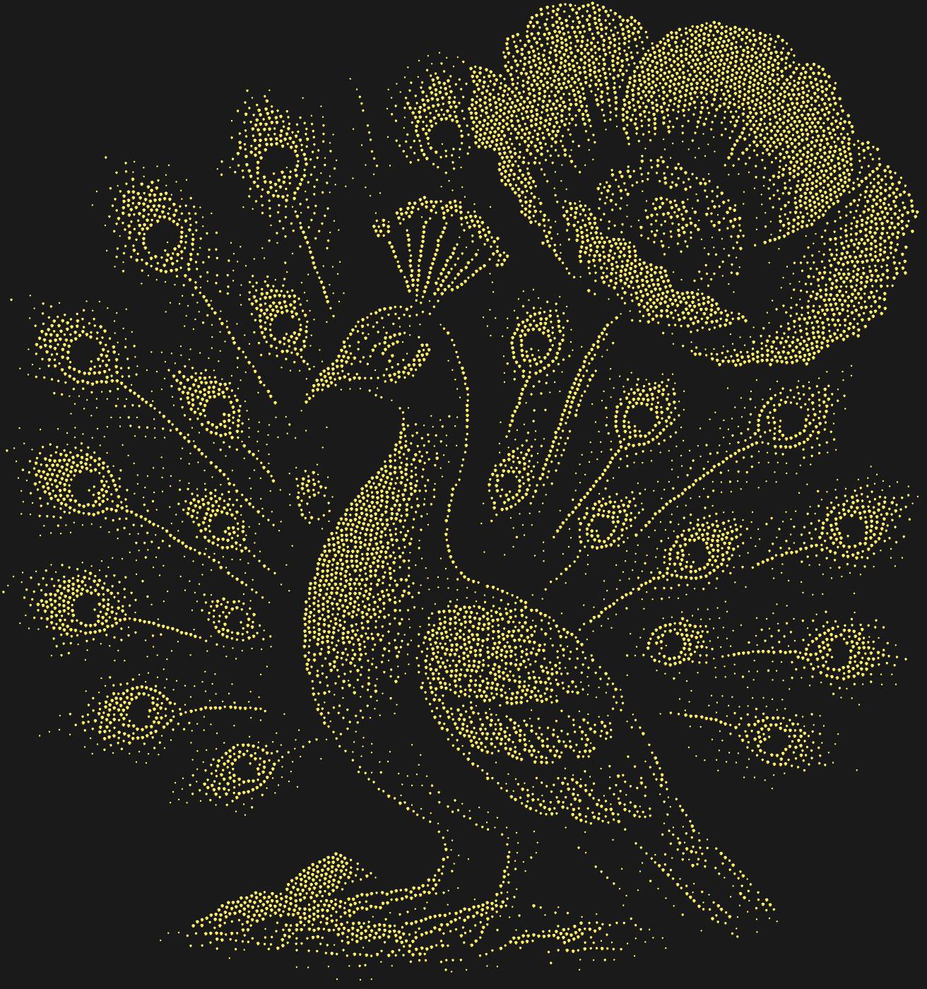 Трафарет Павлин и цветок — PEACOCKFLOWER1