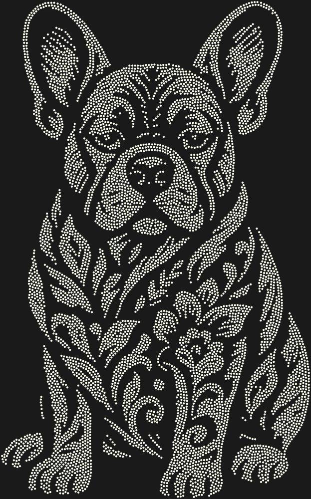 Трафарет Французский бульдог — RHT_FRENCHBULLDOG1_SS10_CRYSTAL_AB