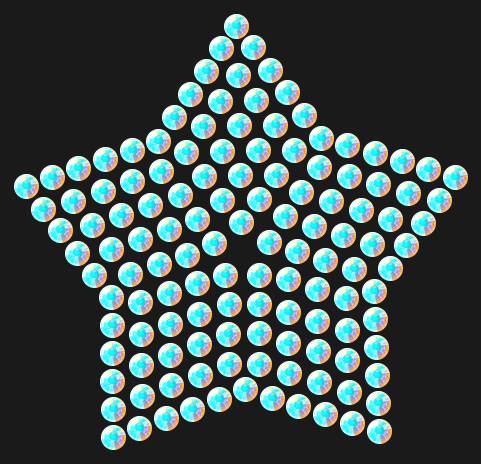 Трафарет Compact star — RHT_STAR2_SS6_CRYSTAL_AB_DMC