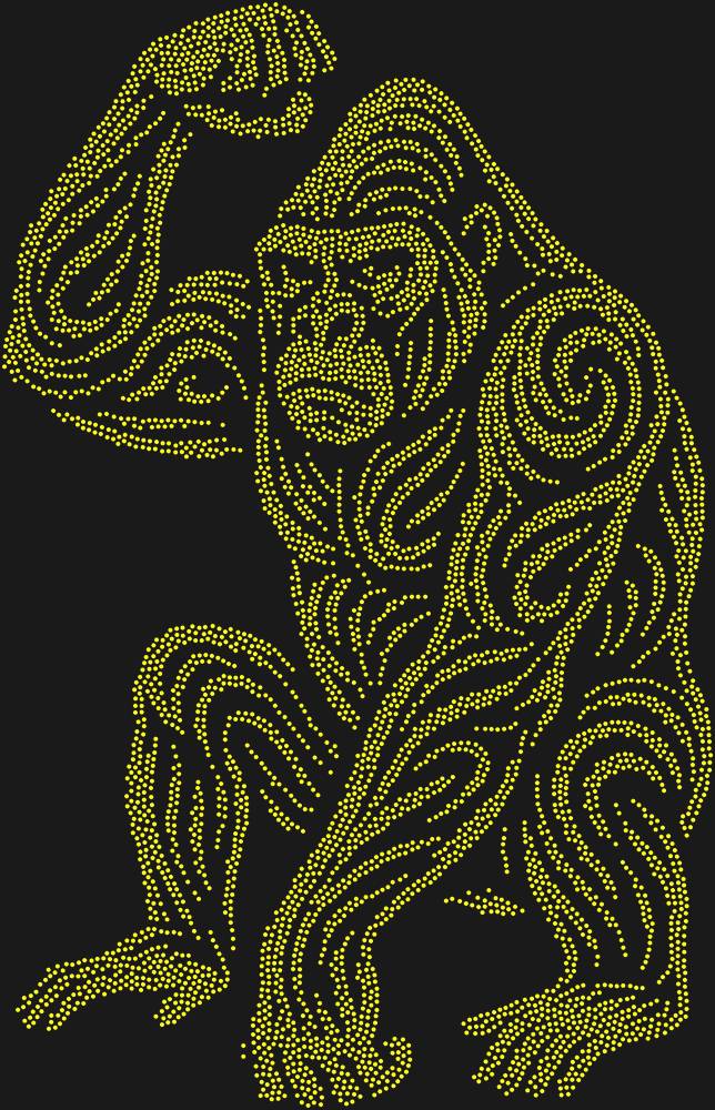 Трафарет Горилла — RHT_MONKEY4_SS10_CITRINE
