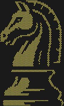 Rhinestone stencil "Horse". 1416 rhinestones. The restrained power and elegance of this design evoke associations with ancient tournaments and the nobility of the knightly era.