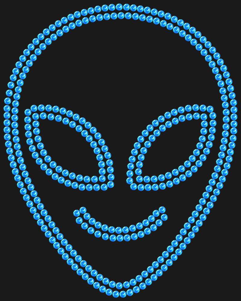 Трафарет Cute alien — RHT_UFO2_SS10_LT_SAPPHIRE