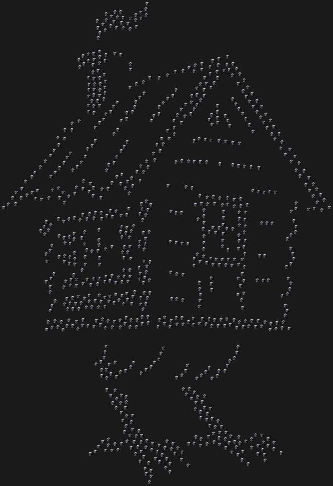 Трафарет Hut on chicken legs — RHT_YAGA1_SS10_JET_BLACK