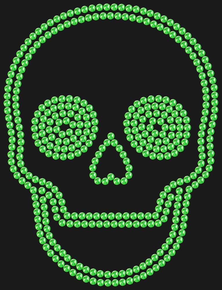 Трафарет Skull — RHT_SCULL2_SS16_LT_PERIDOT
