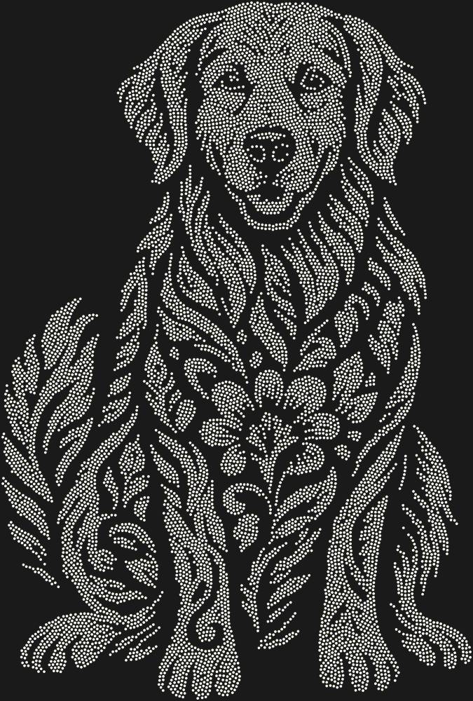 Трафарет Золотистый ретривер — RHT_GOLDENRETRIEVER1_SS6_CRYSTAL_AB