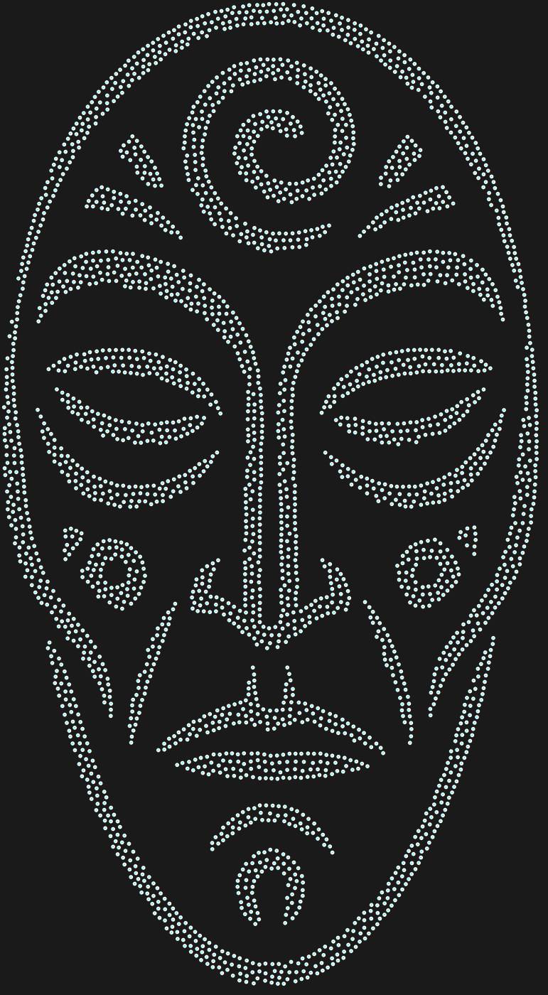 Трафарет Маска Дух предков из Океании — OCEANIAMASK1