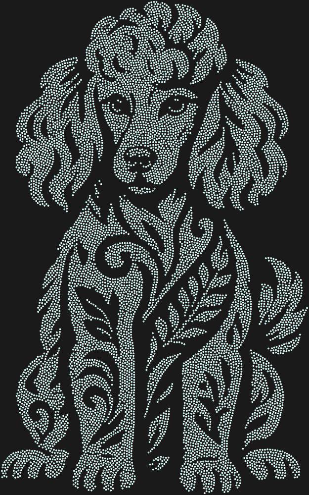 Трафарет Poodle — RHT_POODLE1_SS8_CRYSTAL_AB_DMC