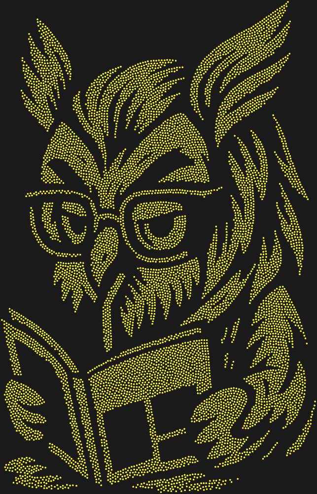 Трафарет Сова в очках — RHT_OWLBOOK1_SS6_OLIVE