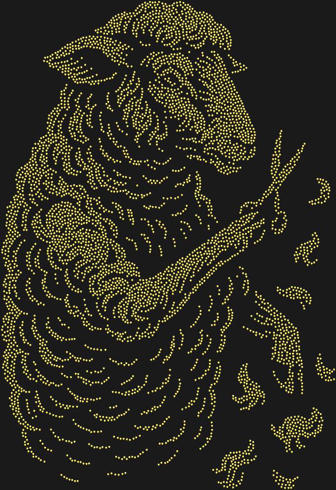 Трафарет Стригущаяся овца — RHT_SHEEP1_SS10_GOLD