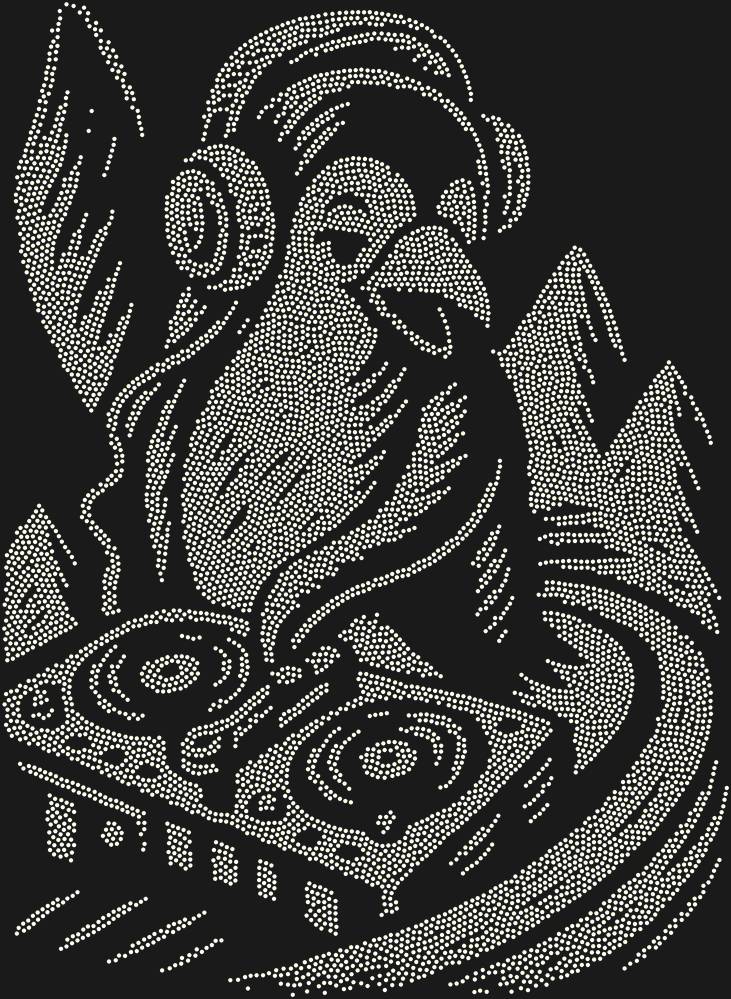 Трафарет Пингвин-диджей — RHT_PENGUINDJ1_SS10_CRYSTAL_AB