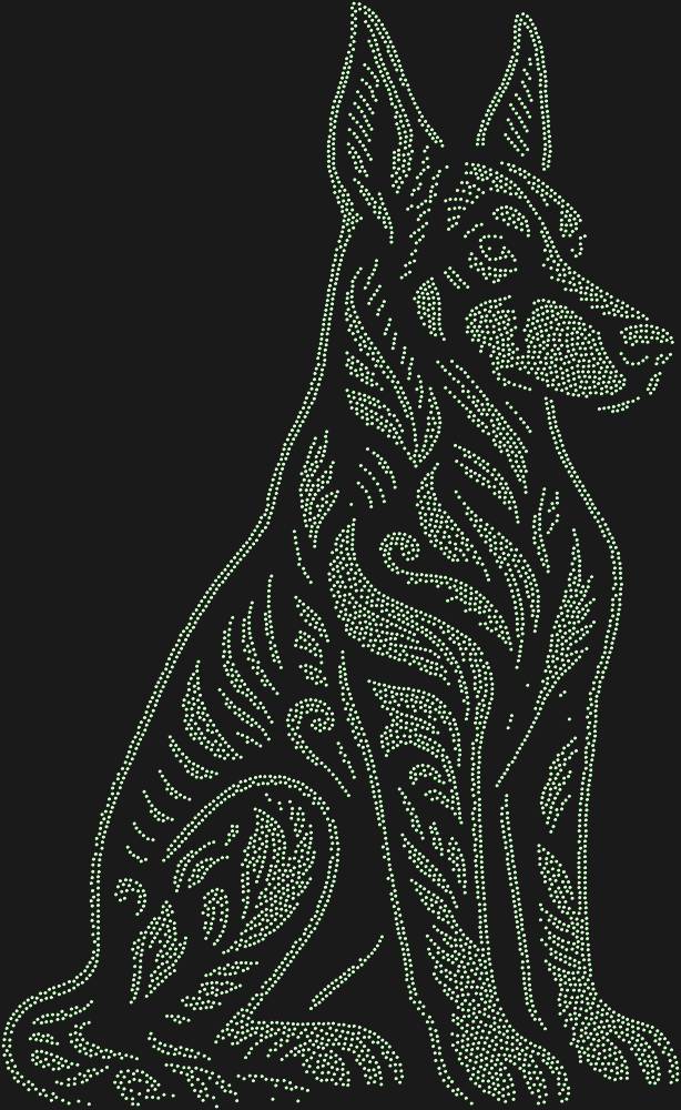 Трафарет Доберман-пинчер — RHT_DOBERMAN2_SS20_LT_PERIDOT