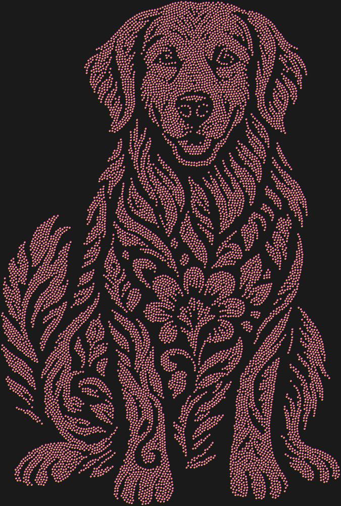 Трафарет Золотистый ретривер — RHT_GOLDENRETRIEVER1_SS10_RAINBOW