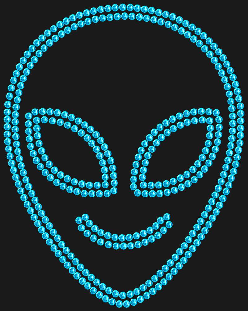 Трафарет Cute alien — RHT_UFO2_SS10_AQUAMARINE