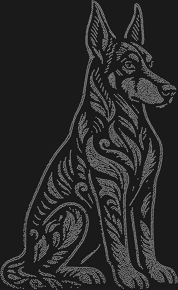 Трафарет Doberman Pinscher — RHT_DOBERMAN2_SS5_CRYSTAL_AB