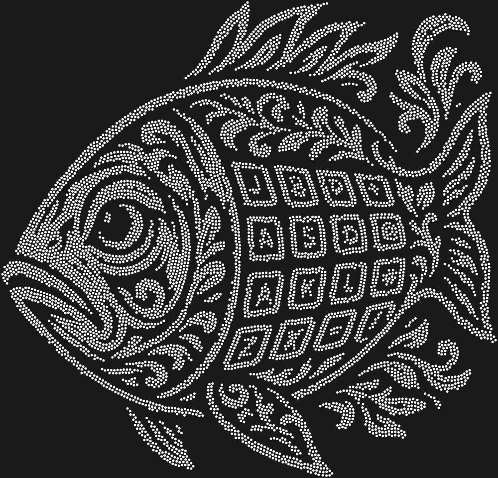 Трафарет Рыба Клава — RHT_FISHKEYB1_SS10_CRYSTAL_CLEAR