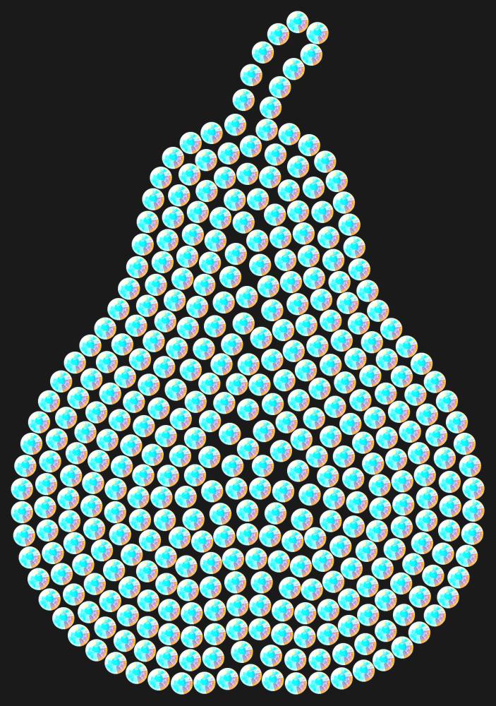 Трафарет Curved pear (plain) — RHT_PEAR1_SS12_CRYSTAL_AB_DMC