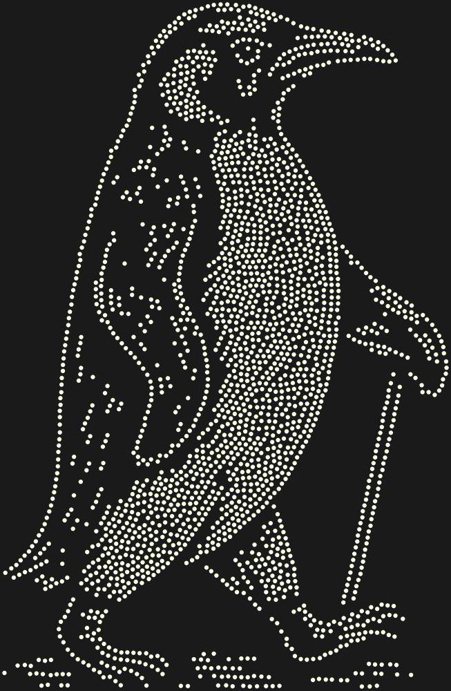 Трафарет Важный пингвин с тростью — RHT_PENGUIN1_SS20_CRYSTAL_AB