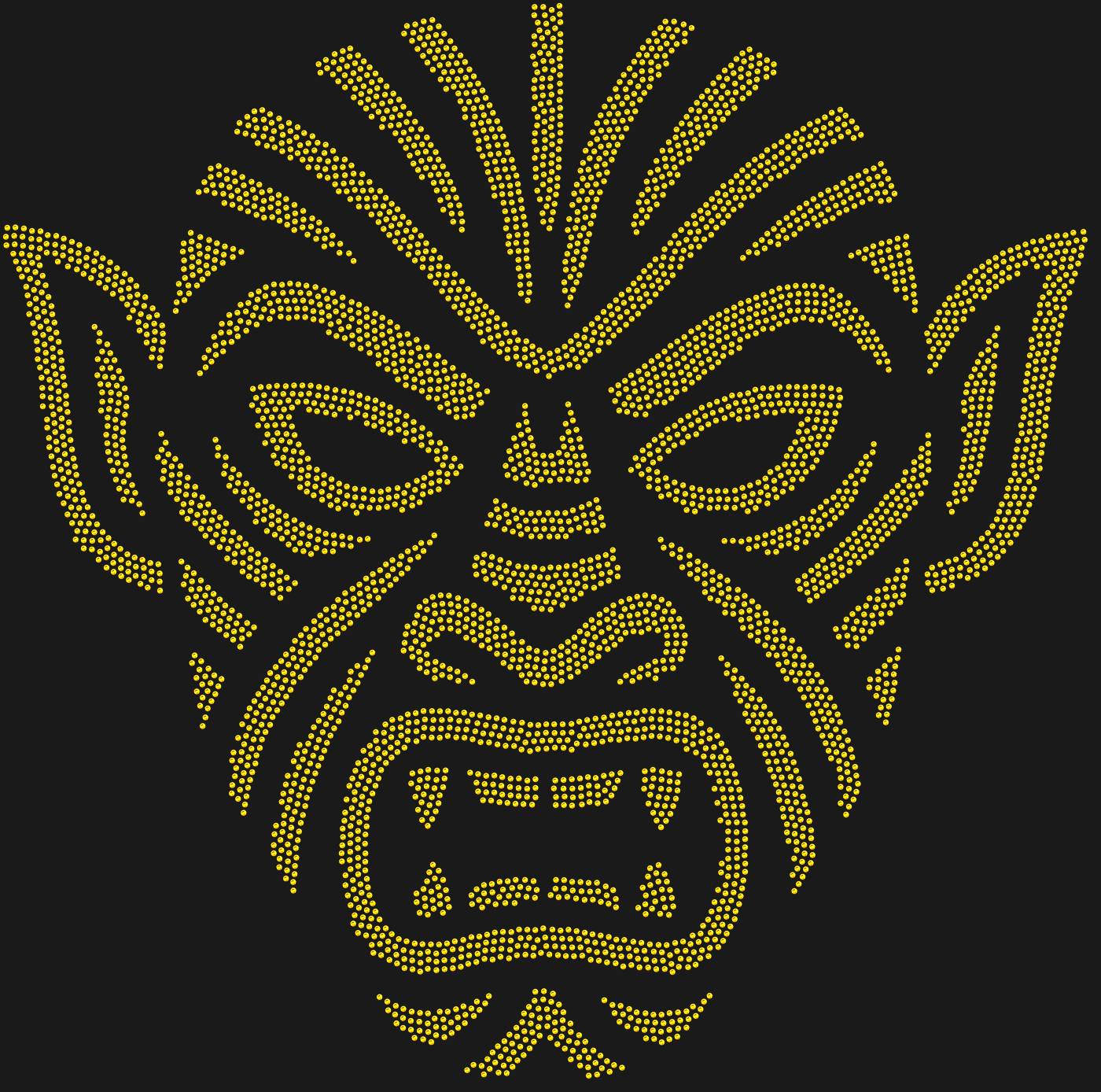 Трафарет Маска Племенной воин - Новая Гвинея — WARRIORMASK1