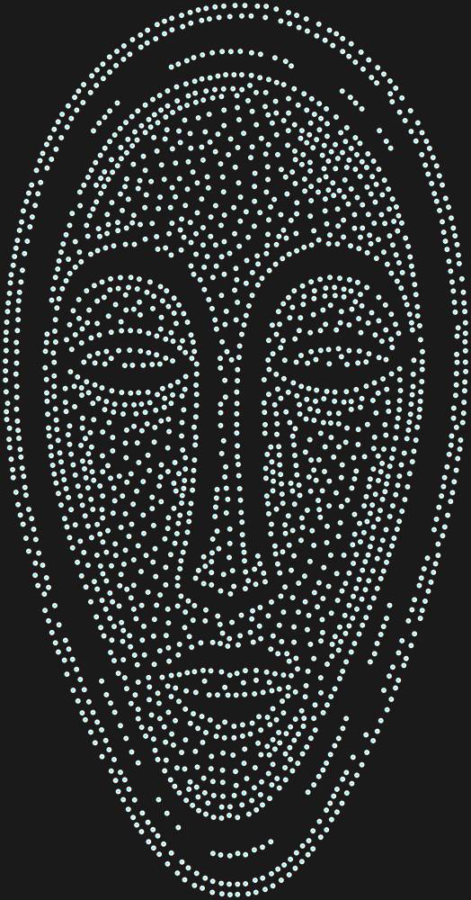 Трафарет African-style mask — RHT_AFRICANMASK1_SS6_CRYSTAL_AB_DMC