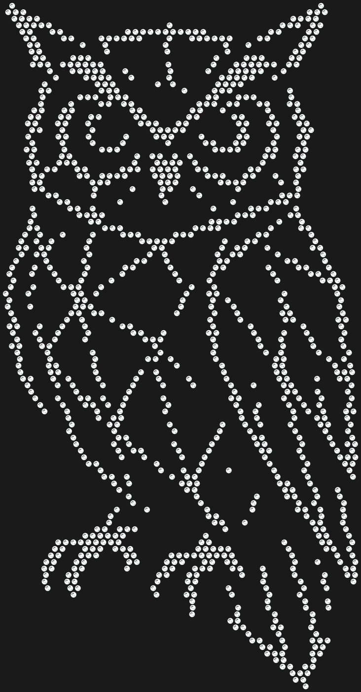 Трафарет Сова low-poly — OWL1