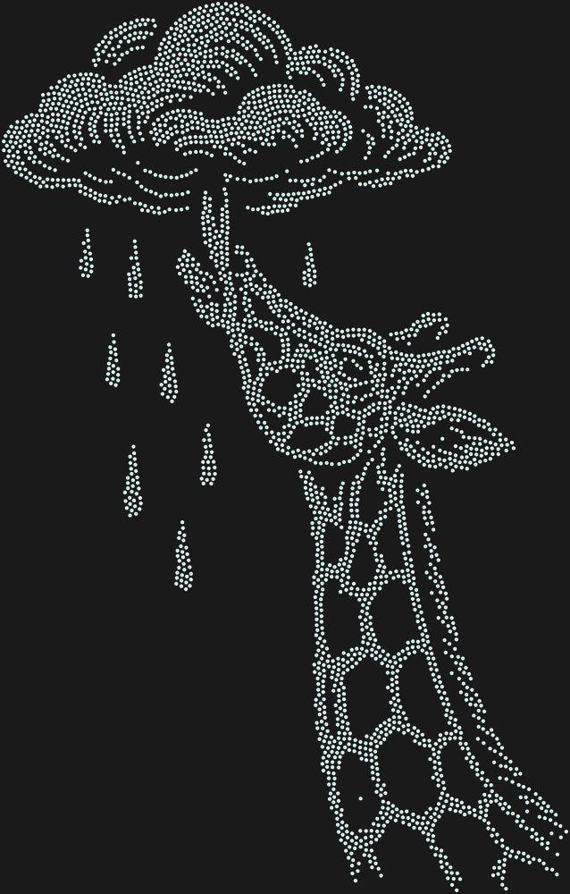 Трафарет Жираф, пьющий из облака — RHT_GIRAFFE1_SS20_CRYSTAL_AB_DMC