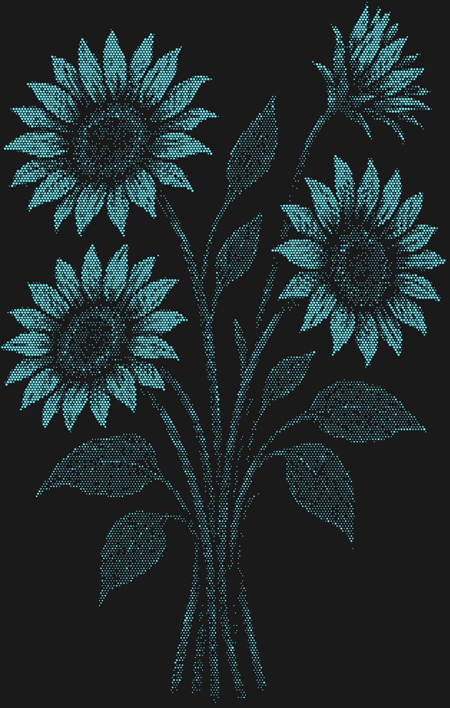 Трафарет Букет подсолнухов — BOUQUETSUNFLOWERS1