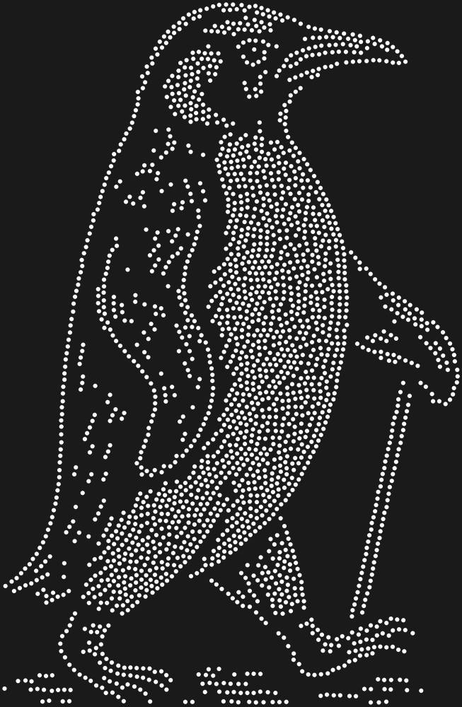 Трафарет Важный пингвин с тростью — RHT_PENGUIN1_SS6_CRYSTAL_CLEAR