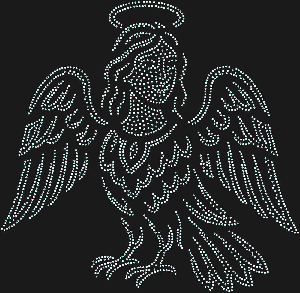 Трафарет Sirin (bird) — RHT_SIRIN1_SS20_CRYSTAL_AB_DMC