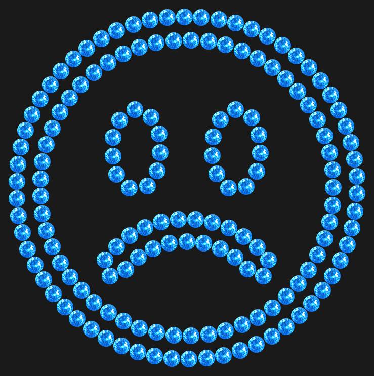 Трафарет Sad emoji — RHT_SMILE6_SS10_LT_SAPPHIRE