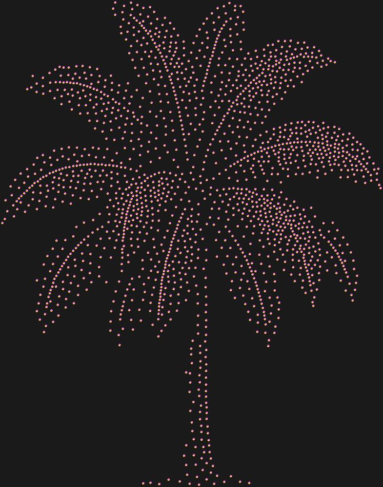 Трафарет Palm tree — RHT_PALM1_SS10_RAINBOW