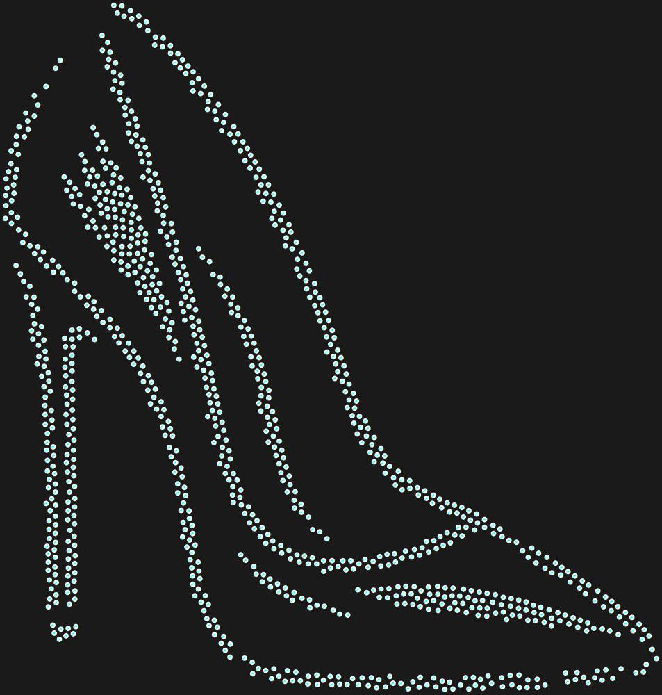 Трафарет Stiletto heel — RHT_STILETTO1_SS12_CRYSTAL_AB_DMC