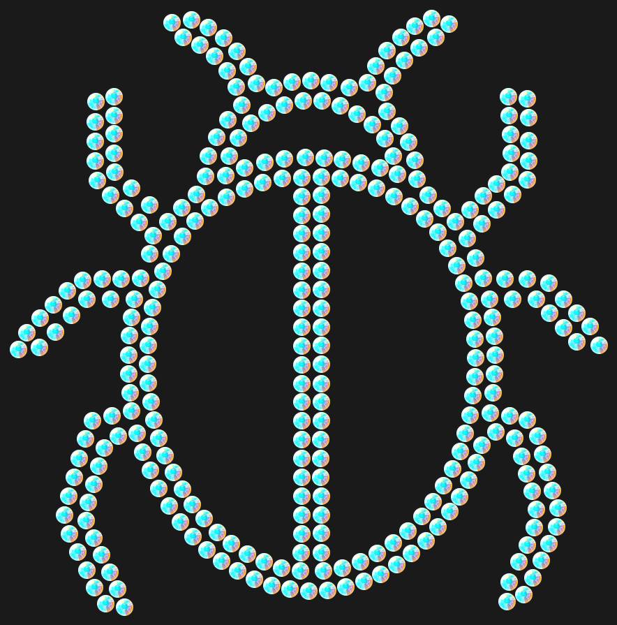 Трафарет Beetle — RHT_BEATLE1_SS6_CRYSTAL_AB_DMC
