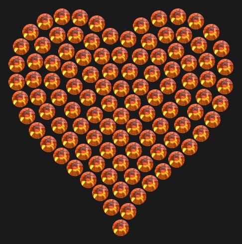 Трафарет Mini heart dense — RHT_HEART1_SS10_RED_VOLCANO