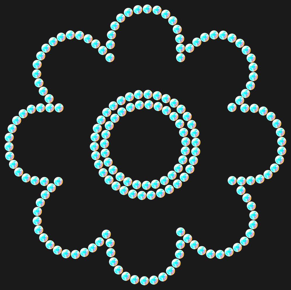 Трафарет Flower — RHT_FLOWER1_SS12_CRYSTAL_AB_DMC