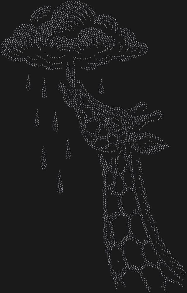 Трафарет Жираф, пьющий из облака — RHT_GIRAFFE1_SS10_JET_BLACK