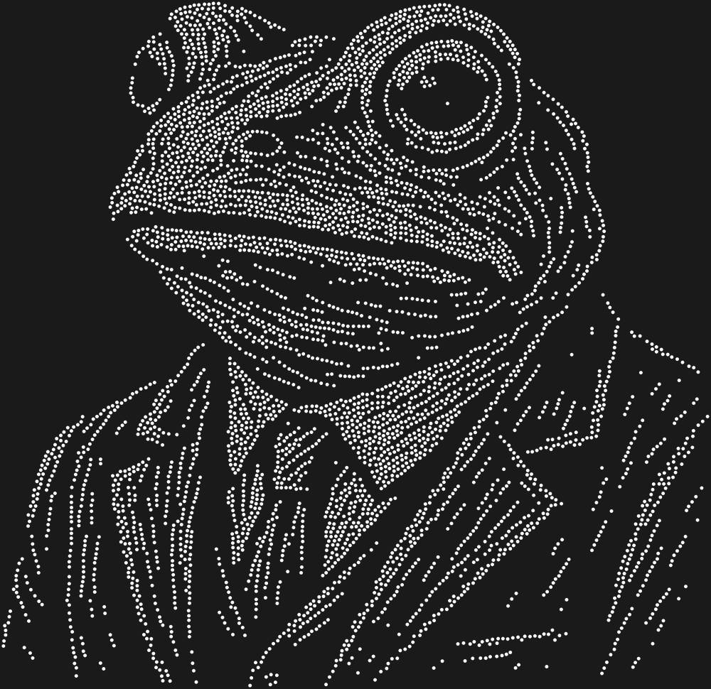 Трафарет Лягушка в костюме — RHT_FROG3_SS12_CRYSTAL_CLEAR