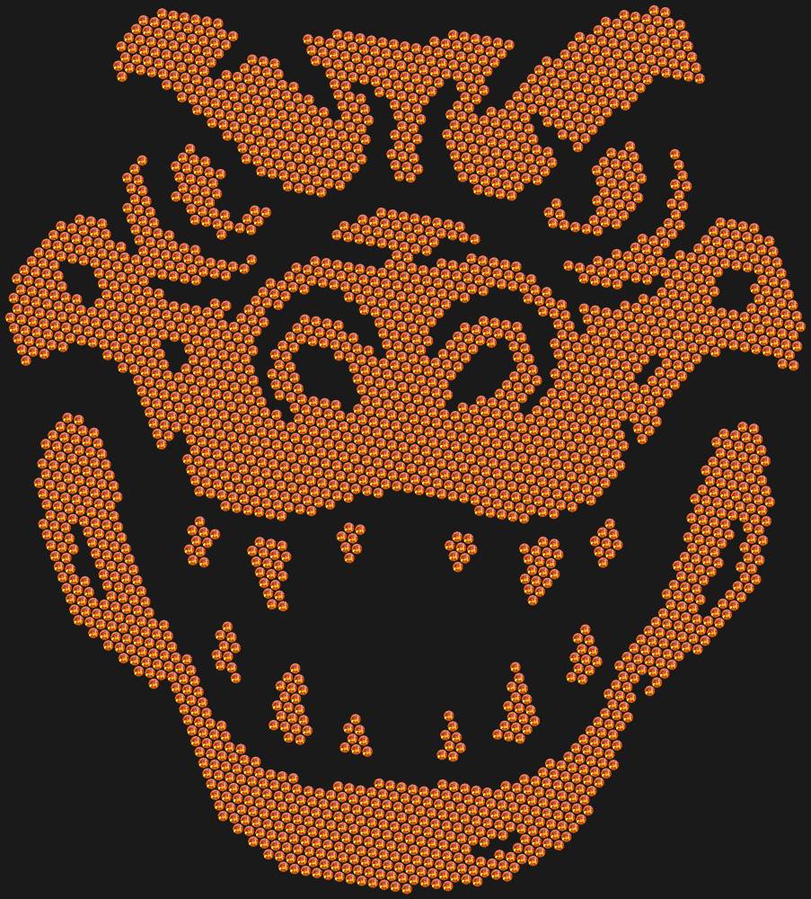 Трафарет Alligator head — RHT_CROCODILE1_SS10_RED_VOLCANO