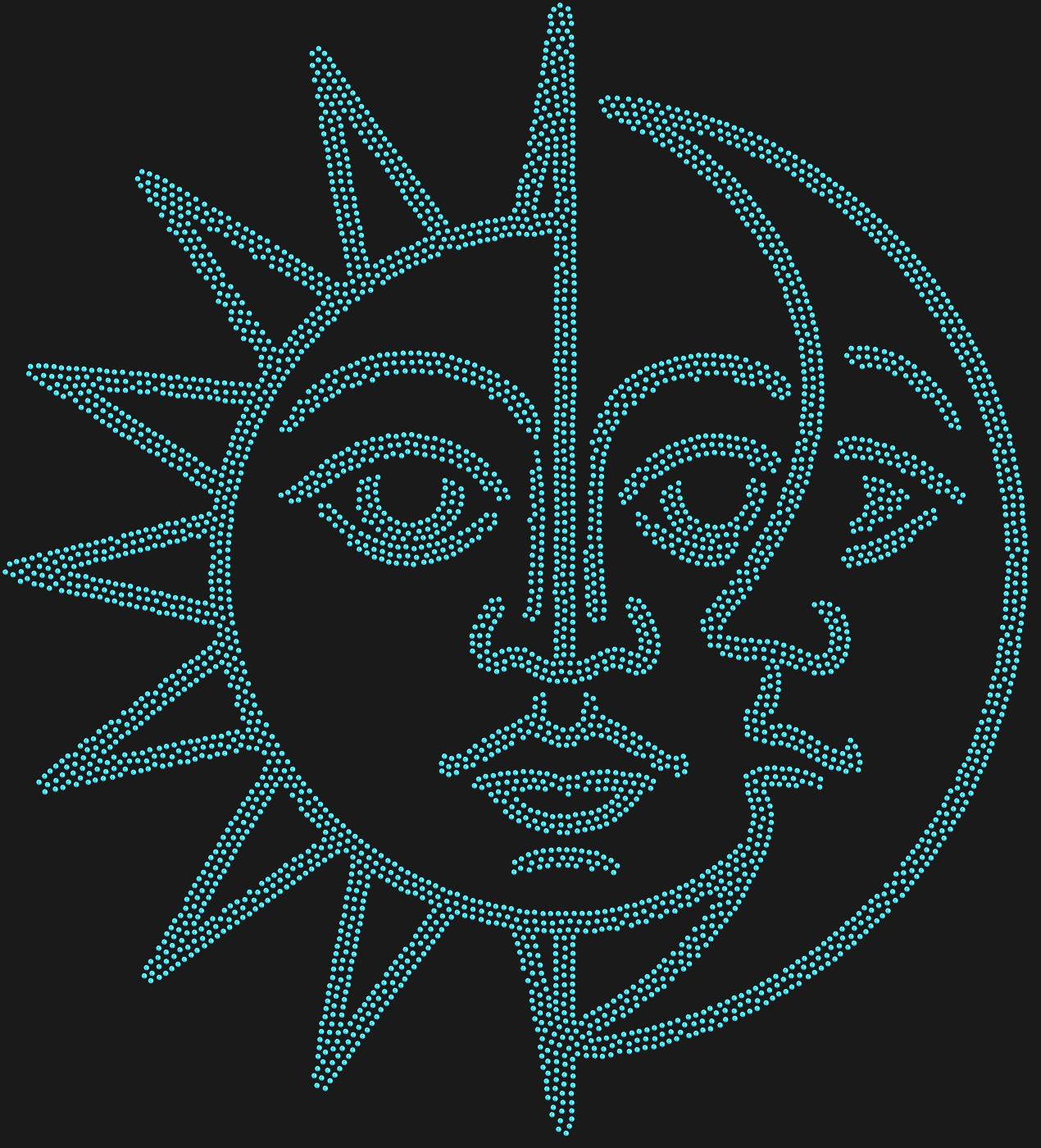 Трафарет Маска Солнце-Луна — SUNMOONMASK1