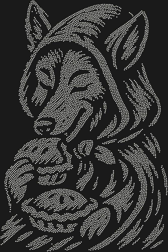 Трафарет A wolf in a red hood — RHT_WOLFWITHPIE1_SS5_CRYSTAL_AB