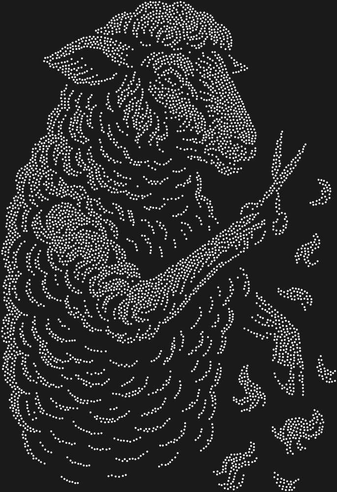 Трафарет Стригущаяся овца — RHT_SHEEP1_SS6_CRYSTAL_CLEAR